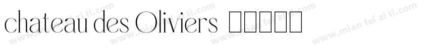 chateau des Oliviers字体转换